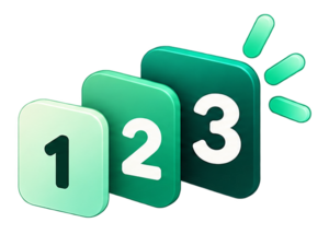 Icona Barelytics con tre tessere numerate 1, 2 e 3